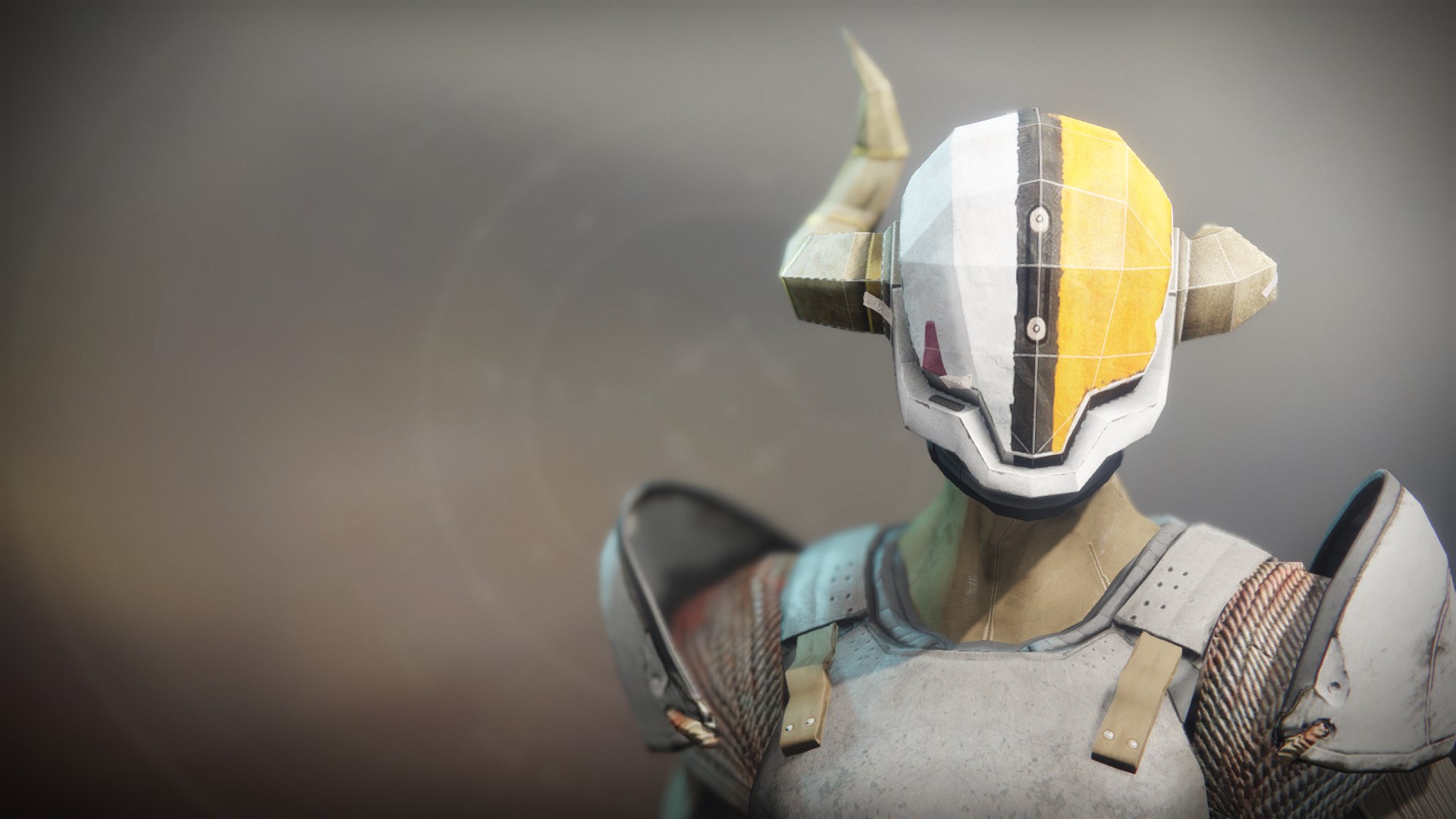 An in-game render of the Lord Shaxx Mask.
