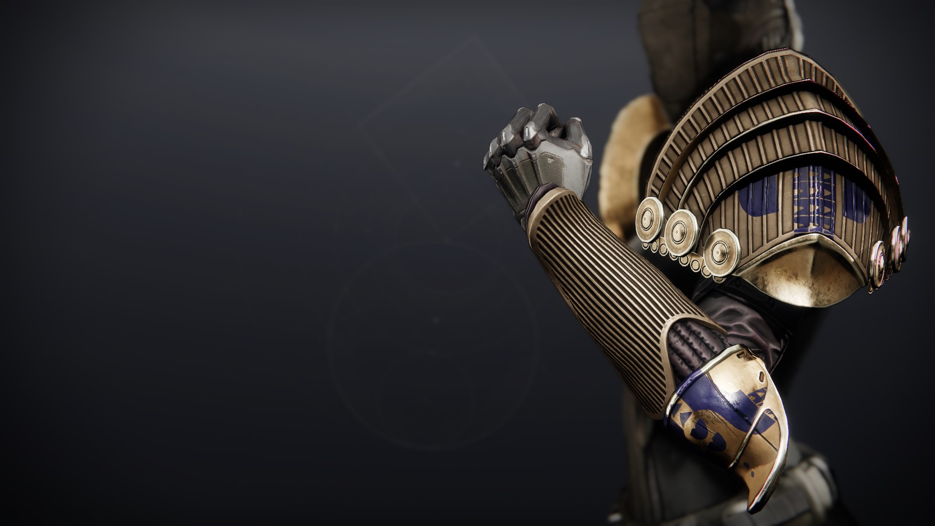 An in-game render of the Tusked Allegiance Gauntlets.