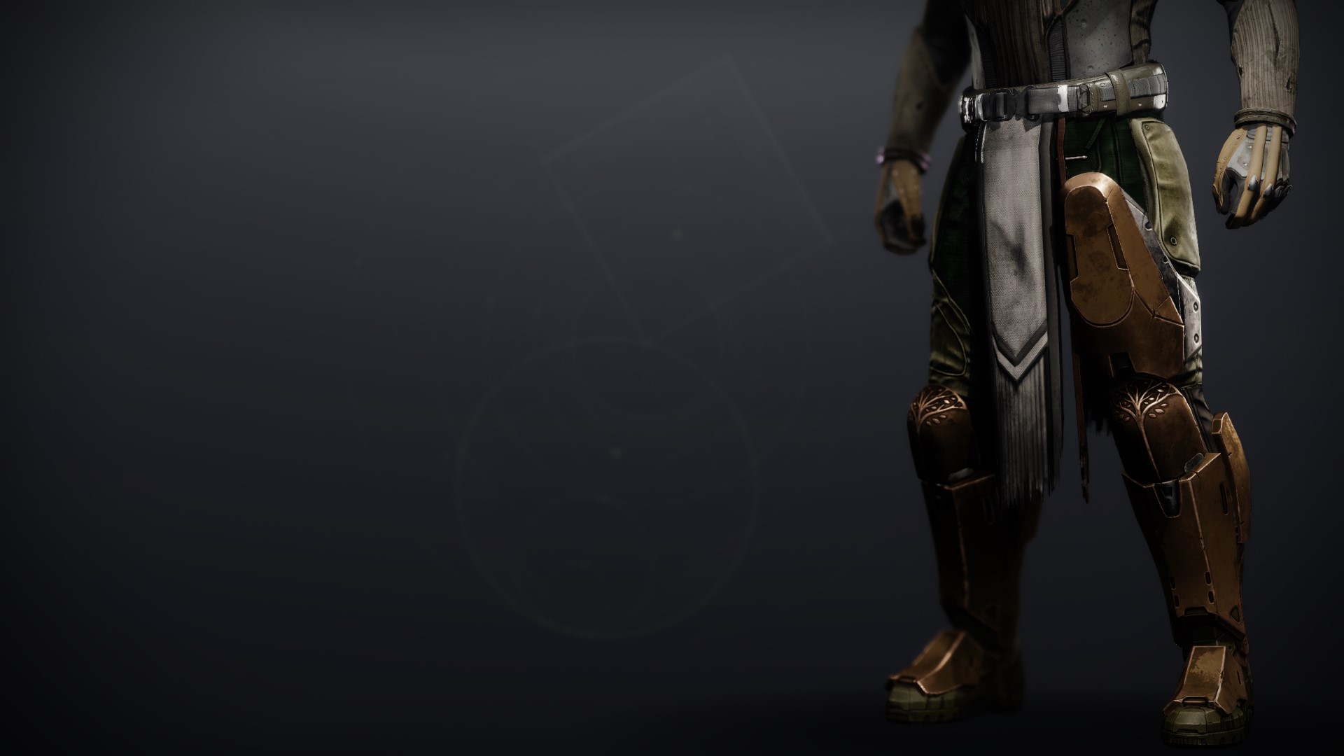 An in-game render of the Iron Companion Greaves.