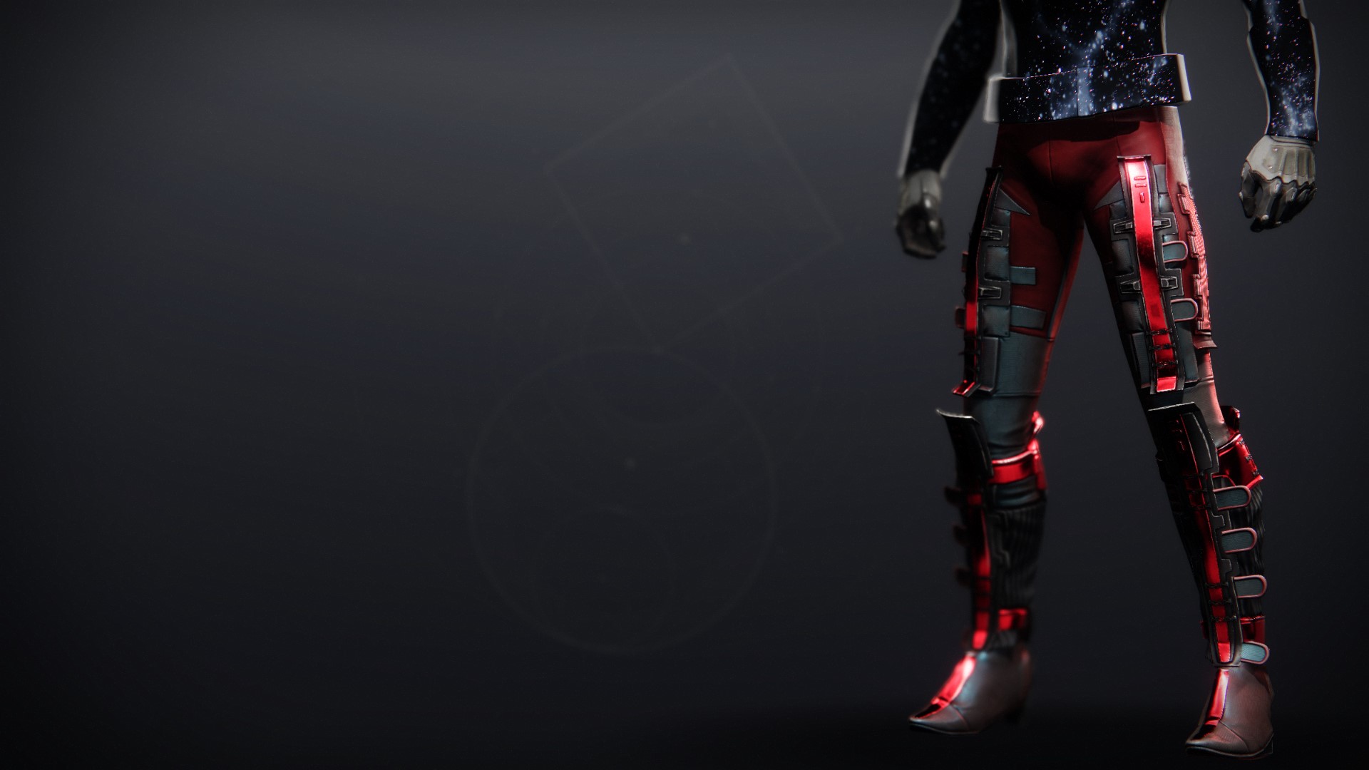 An in-game render of the Techeun's Regalia Boots.