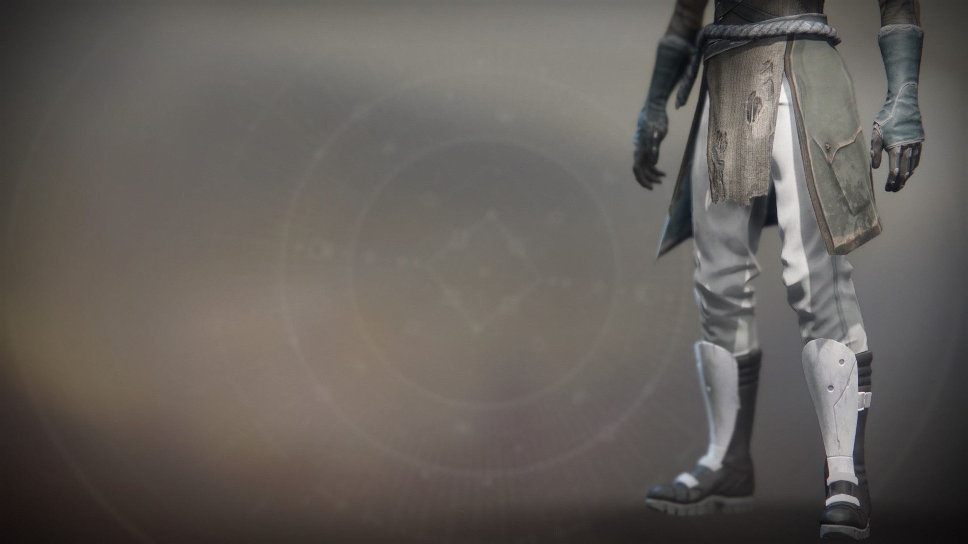 An in-game render of the Solstice Boots (Resplendent).
