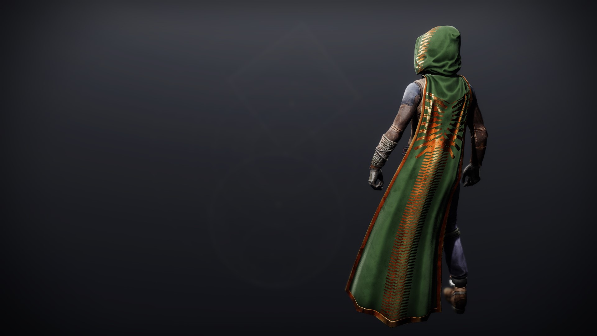 An in-game render of the Shattered Vault Cloak.