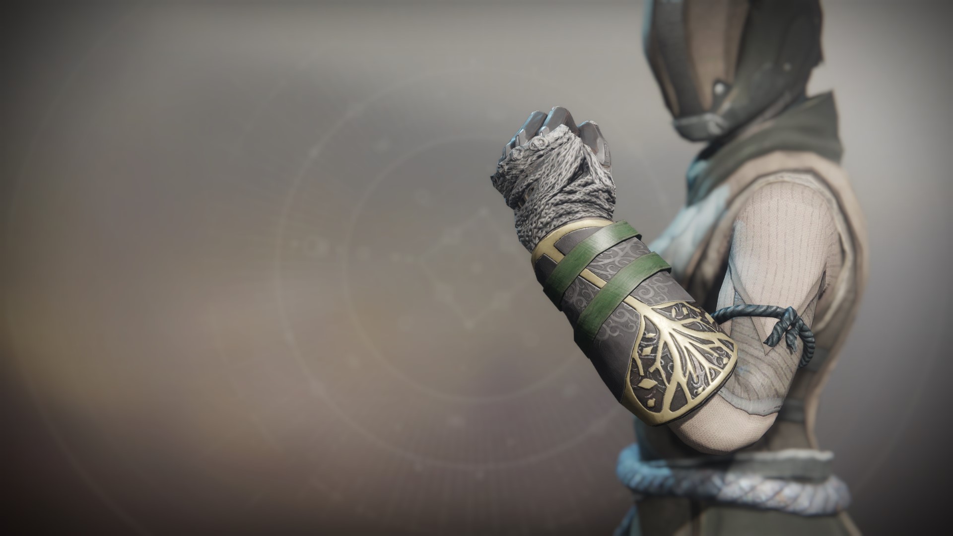 An in-game render of the Iron Truage Gloves.