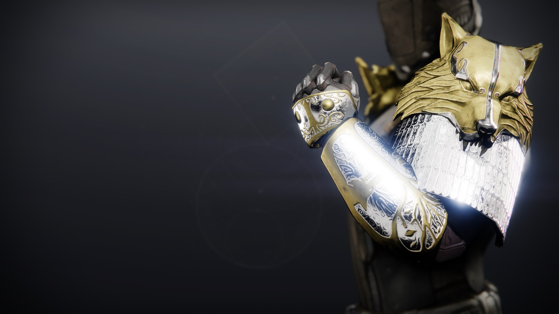 An in-game render of the Iron Truage Gauntlets.