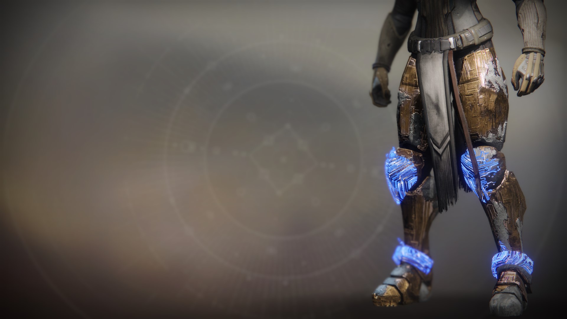 An in-game render of the Greaves of Ascendancy.