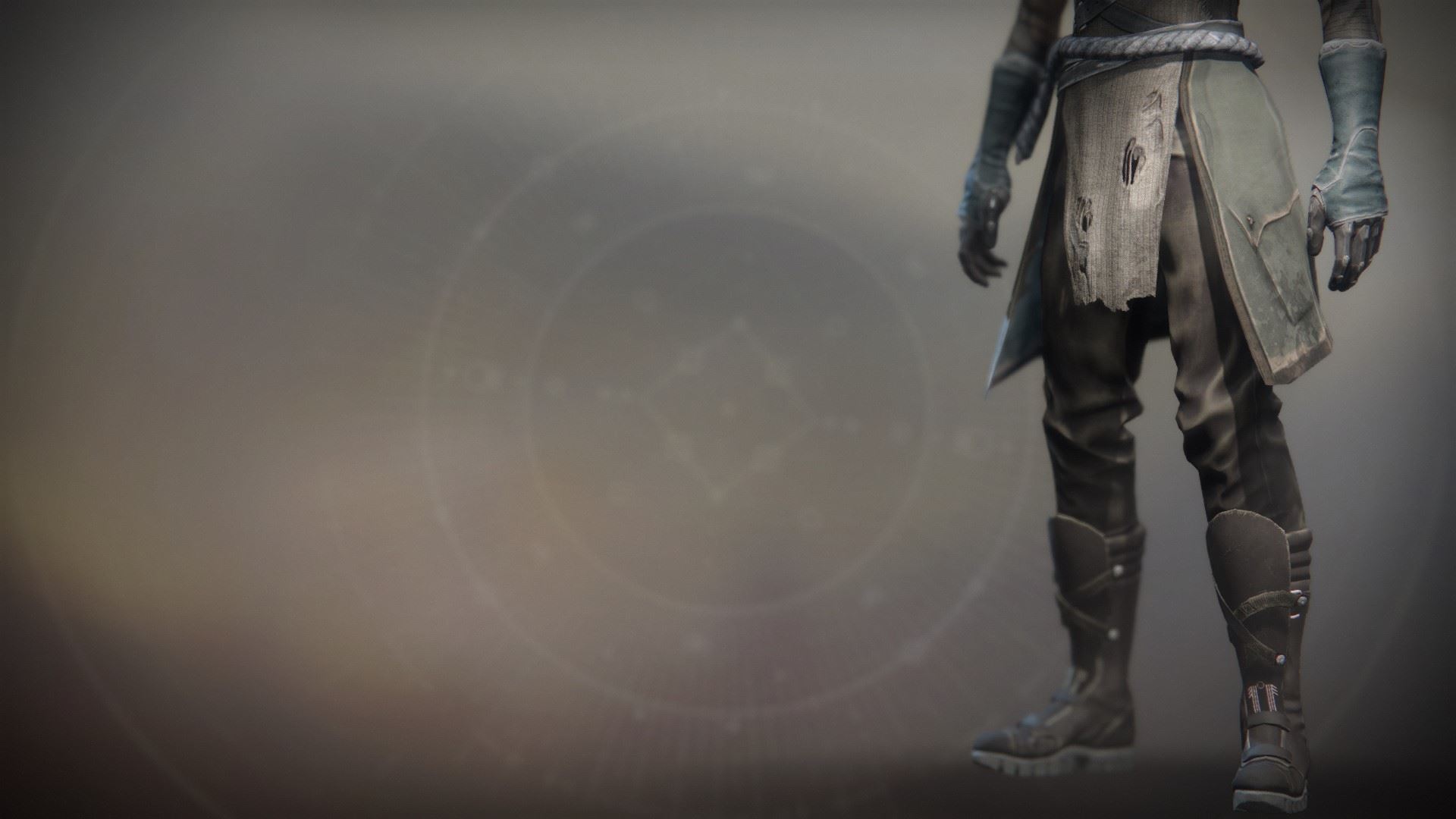 An in-game render of the Solstice Boots (Scorched).