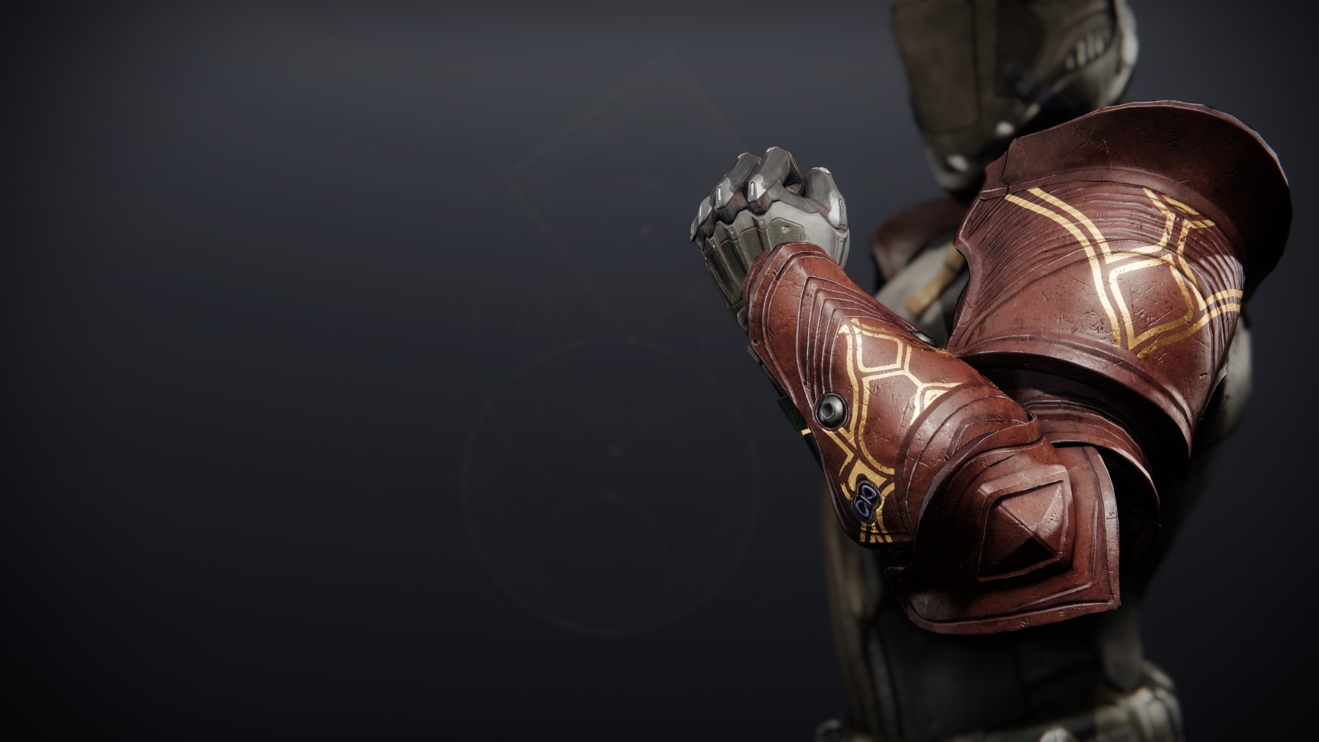 An in-game render of the Iron Fellowship Gauntlets.