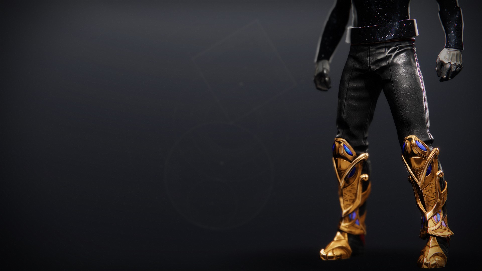 An in-game render of the Unyielding Favor Boots.