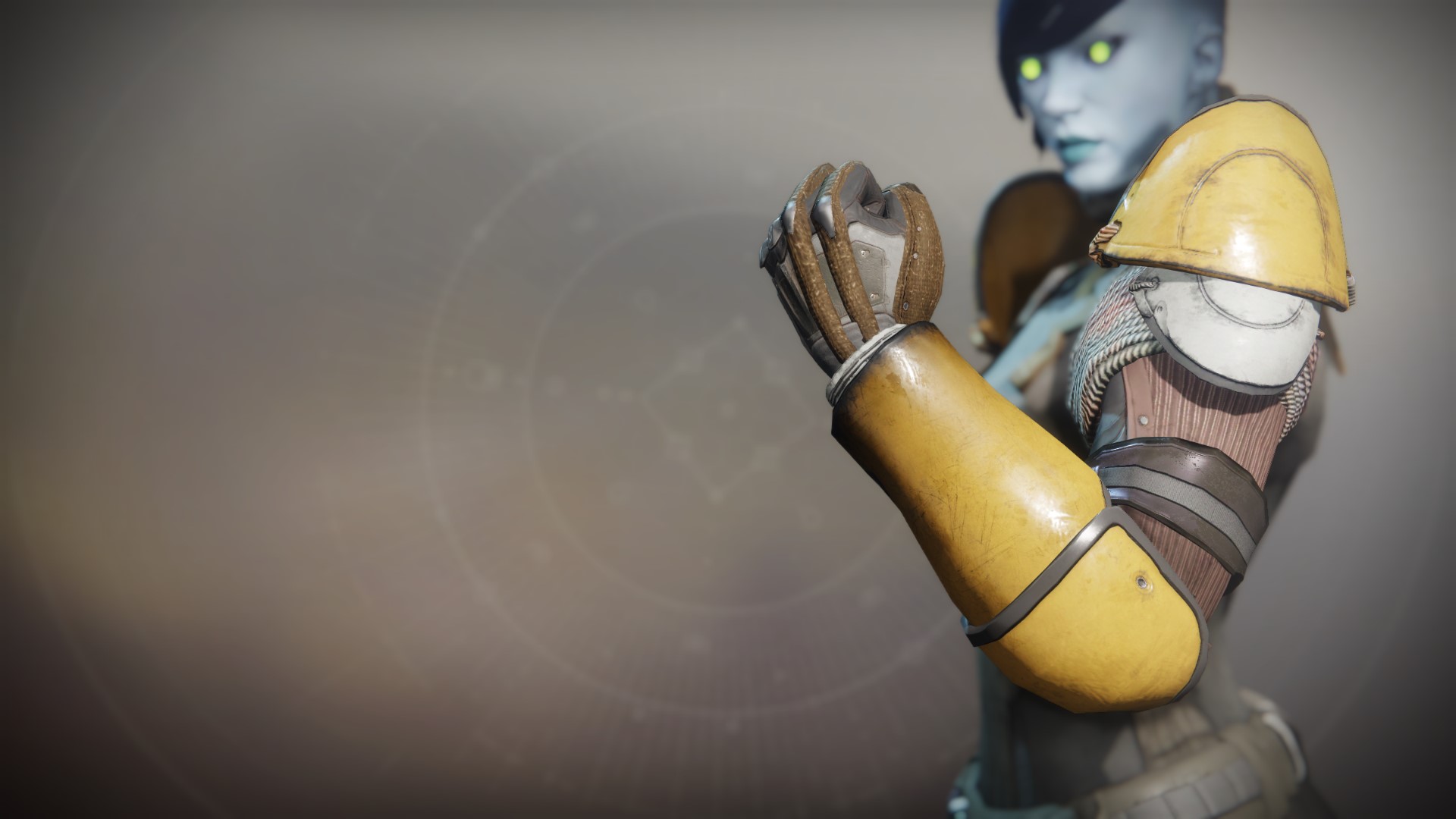 An in-game render of the Gearhead Gauntlets.
