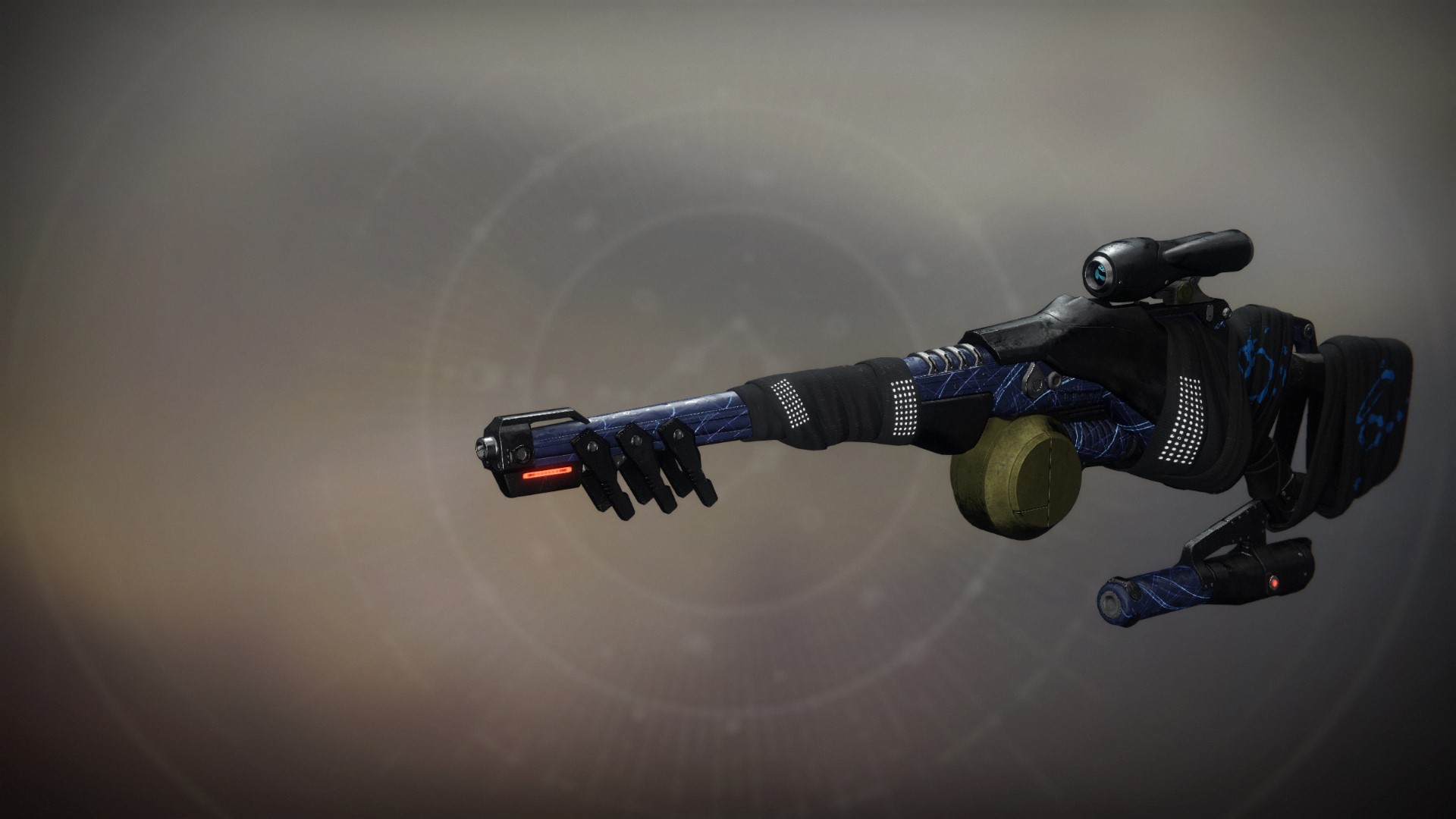 The Queenbreaker, an Exotic linear fusion rifle with the Polemology ornamen...
