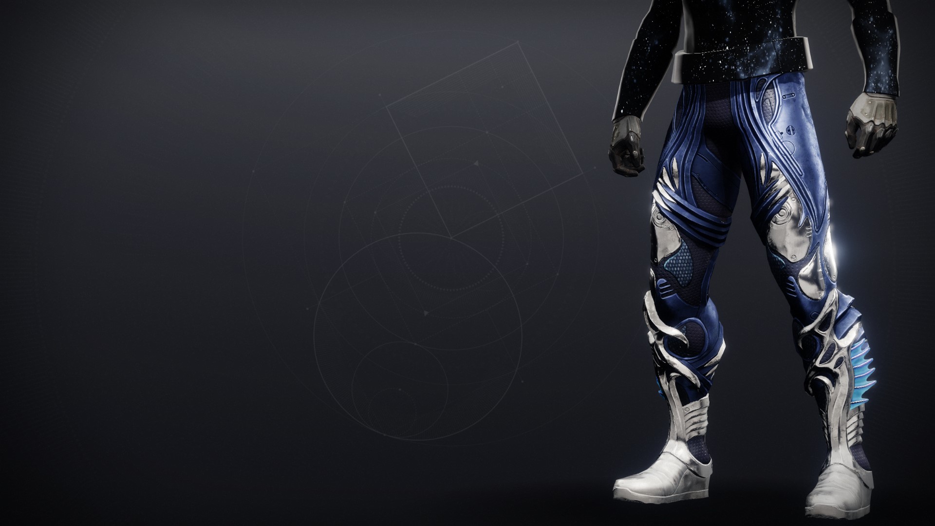 An in-game render of the Aphotic Lamellar Boots.
