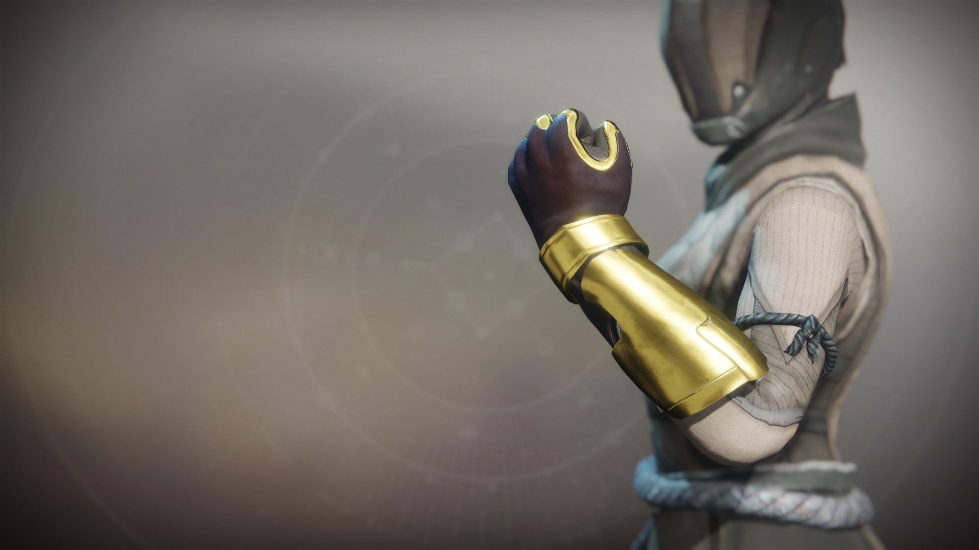 An in-game render of the Solstice Gloves (Majestic).