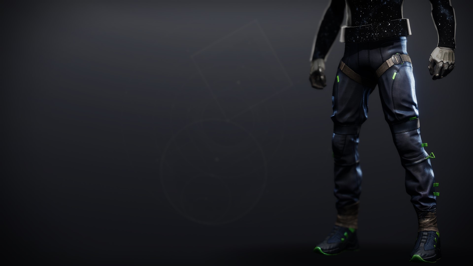 An in-game render of the Hardened Basilisk Pants.
