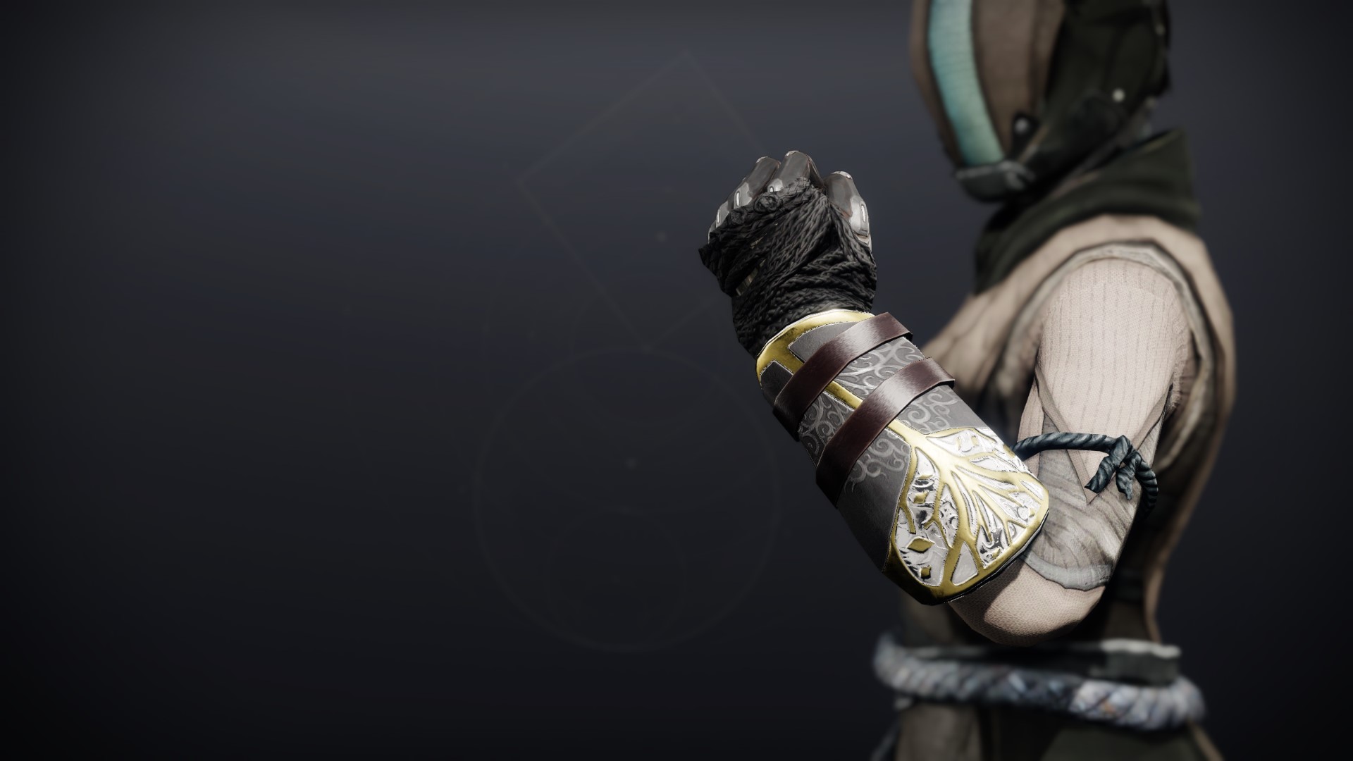 An in-game render of the Iron Truage Gloves.