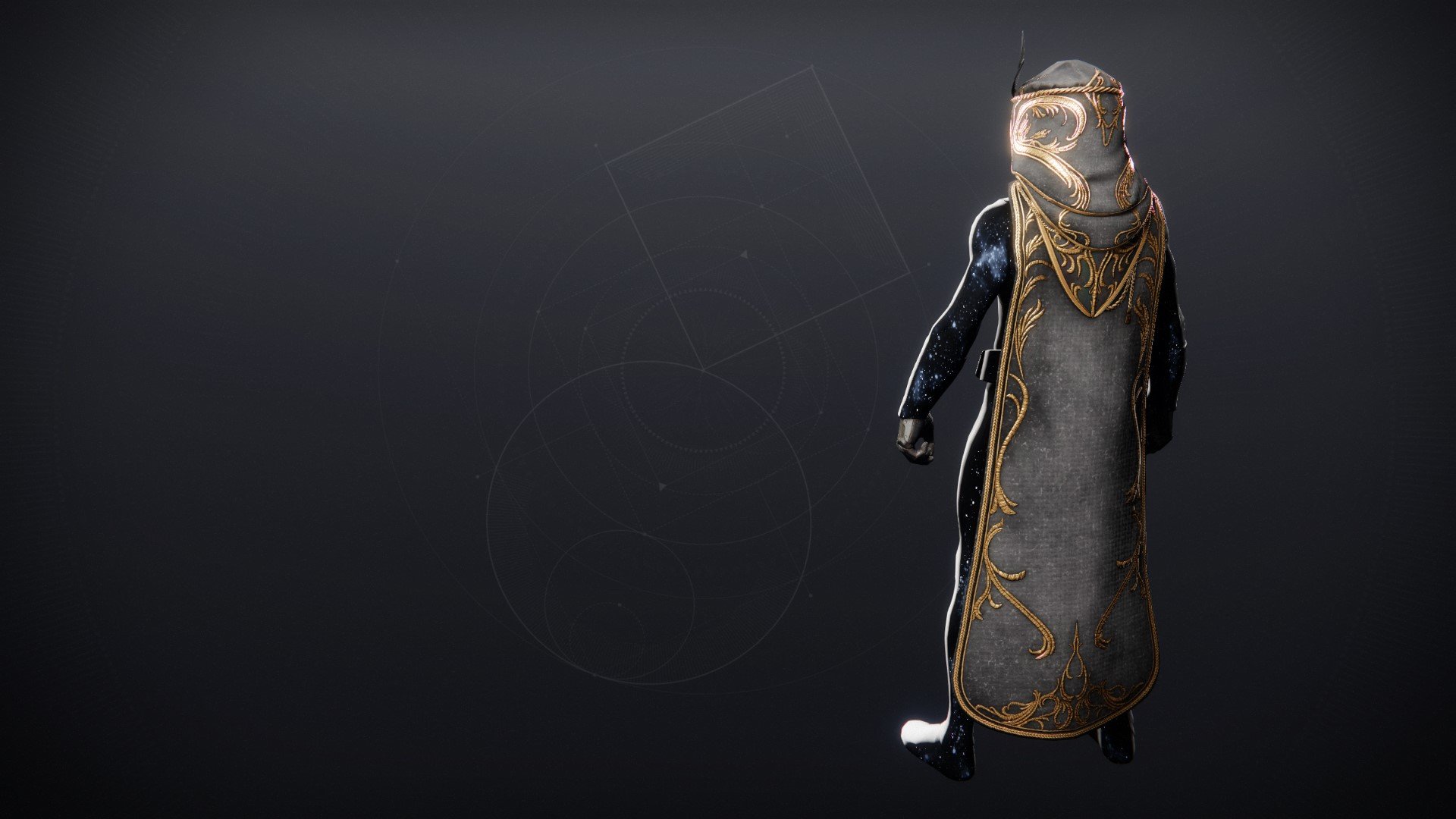 An in-game render of the Sunlit Cloak.