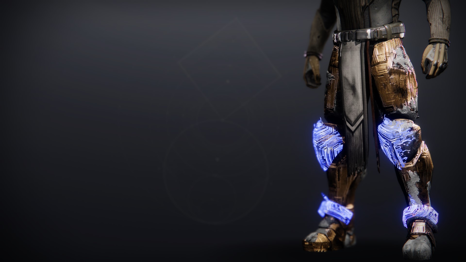 An in-game render of the Greaves of Ascendancy.