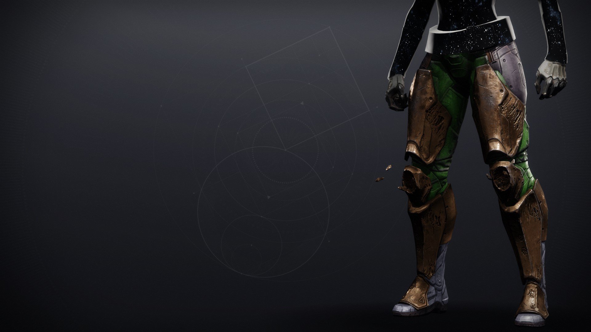 An in-game render of the Willbreaker's Greaves.