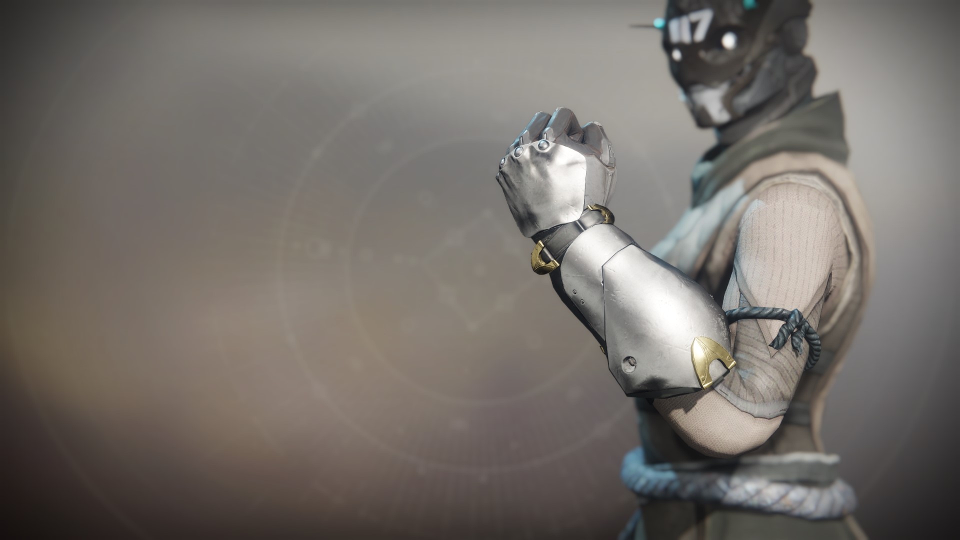An in-game render of the Reverie Dawn Gloves.