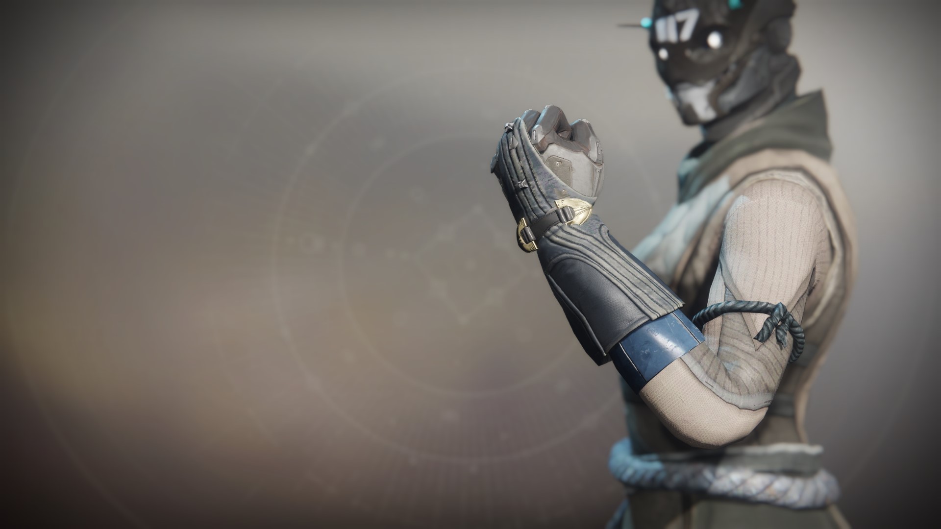 An in-game render of the Gloves of the Great Hunt.