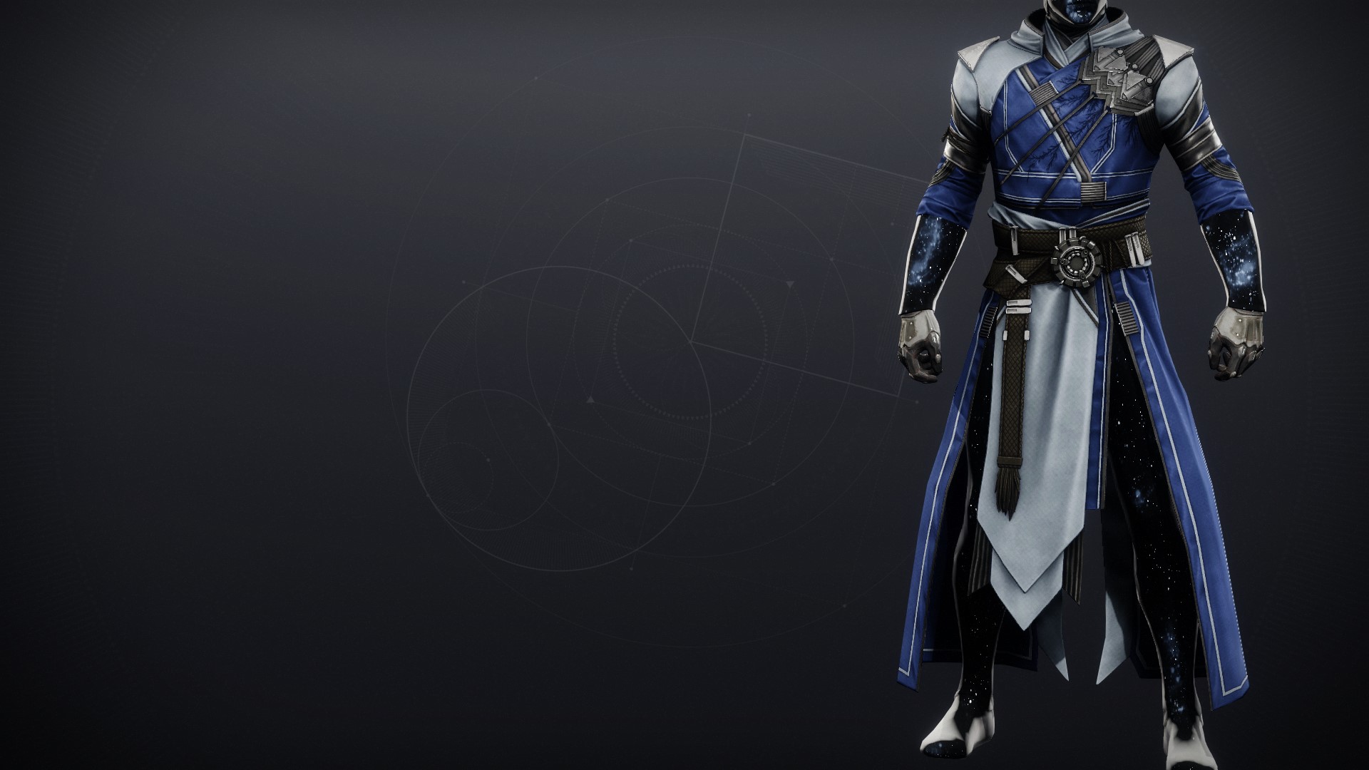 An in-game render of the Tempest Caller Robes.