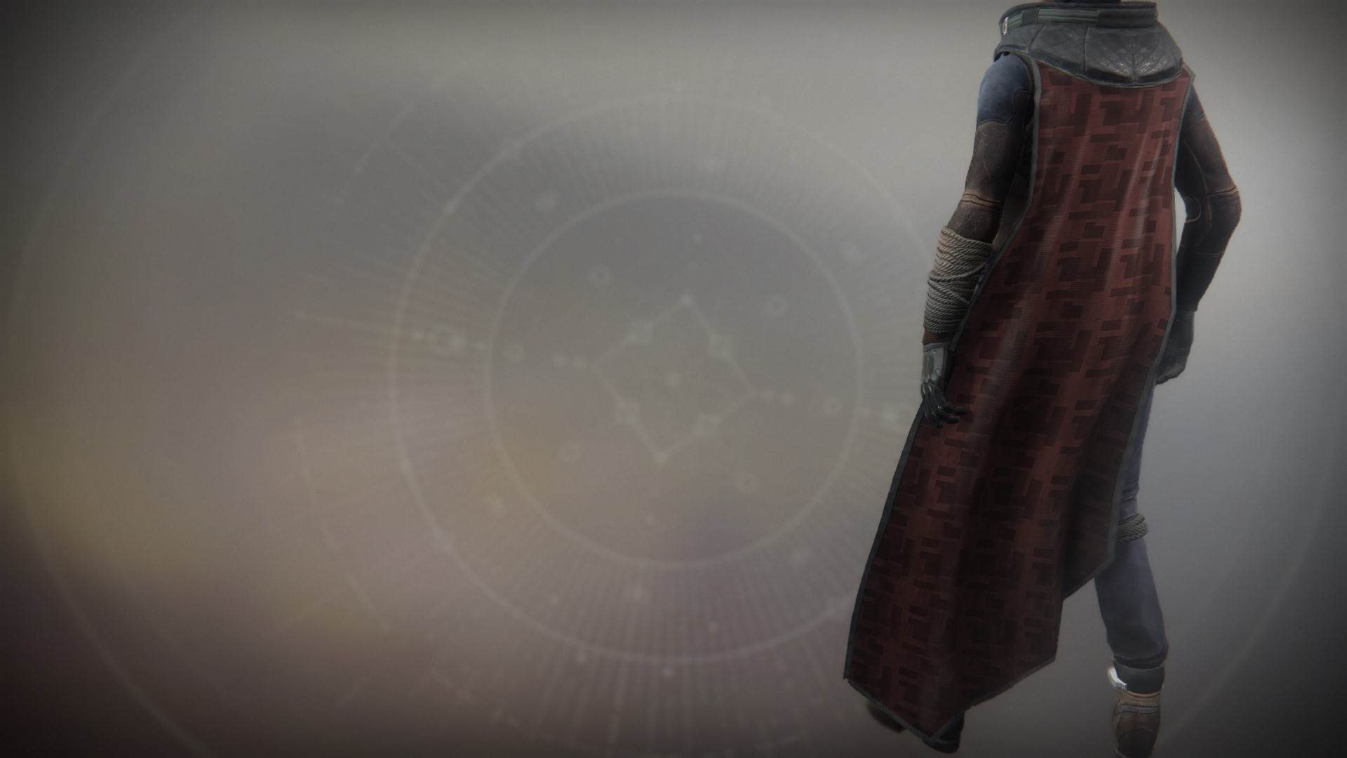 An in-game render of the Exodus Down Cloak.