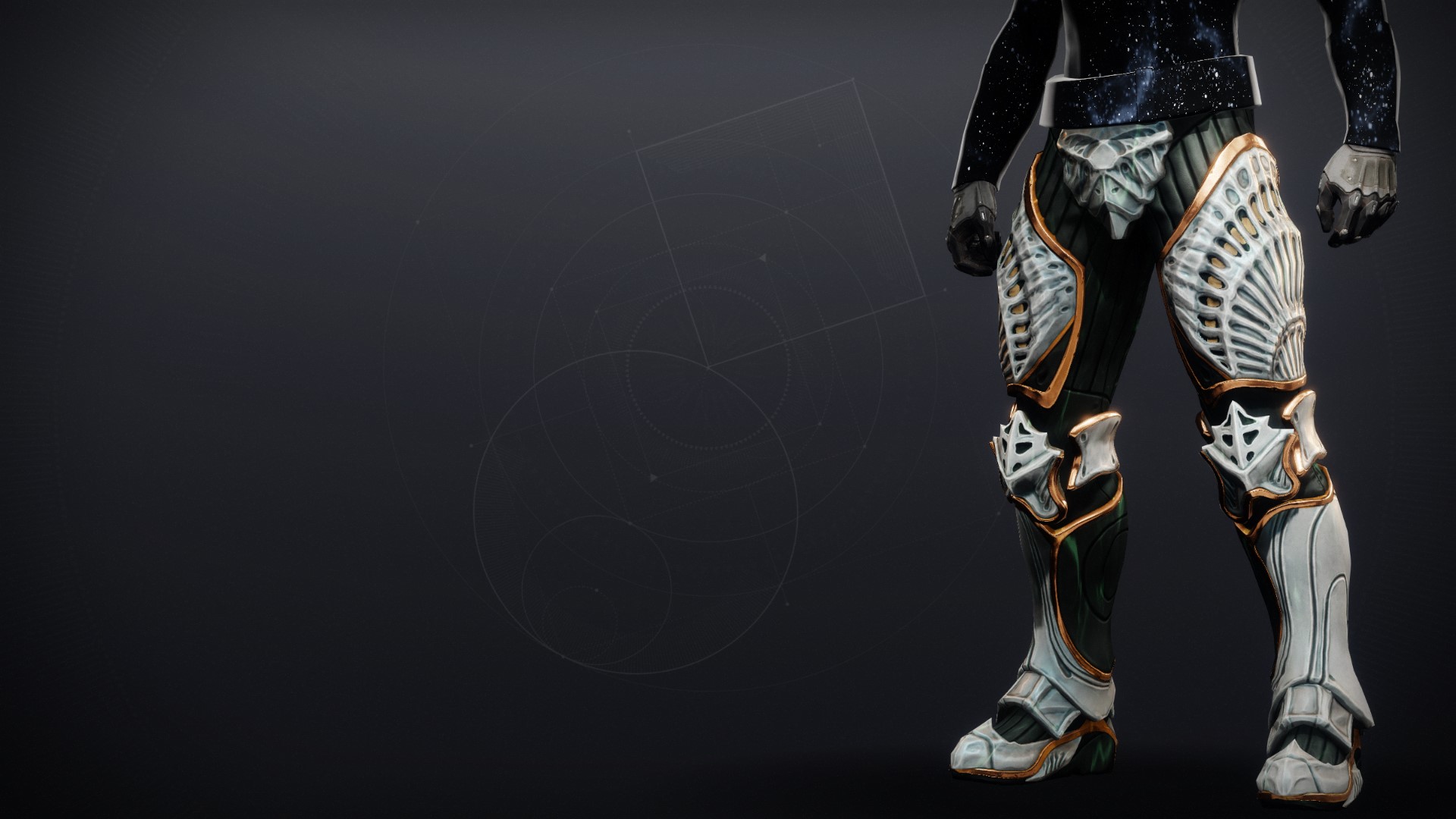 An in-game render of the Greaves of the Taken King.