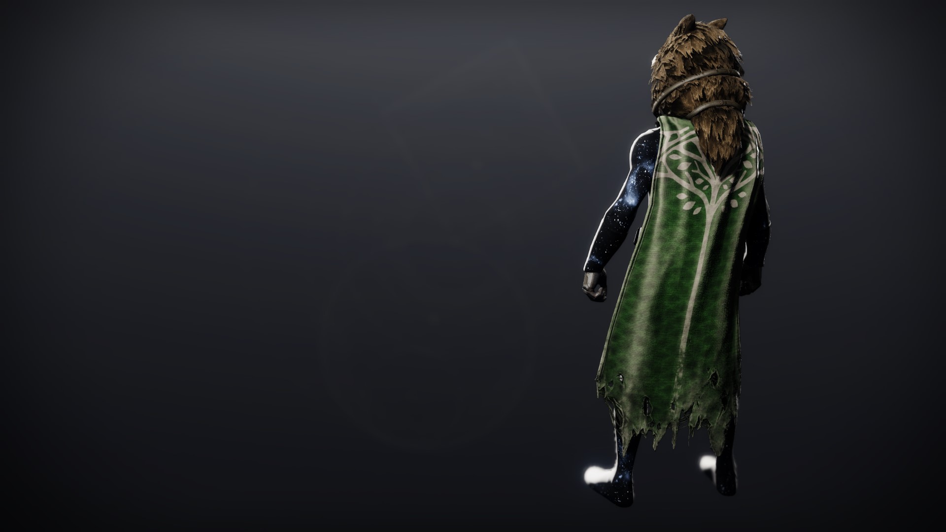 An in-game render of the Wolfswood Cloak.