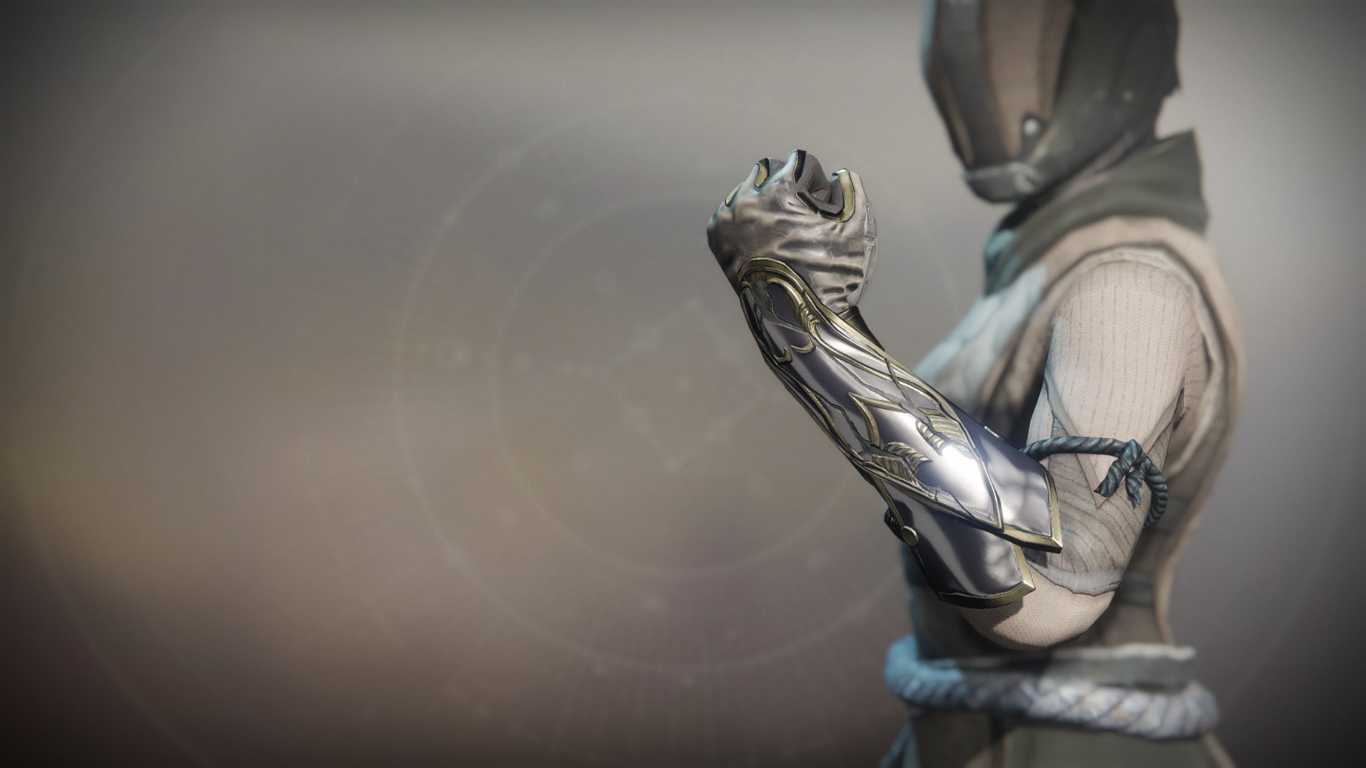 An in-game render of the Solstice Gloves (Majestic).