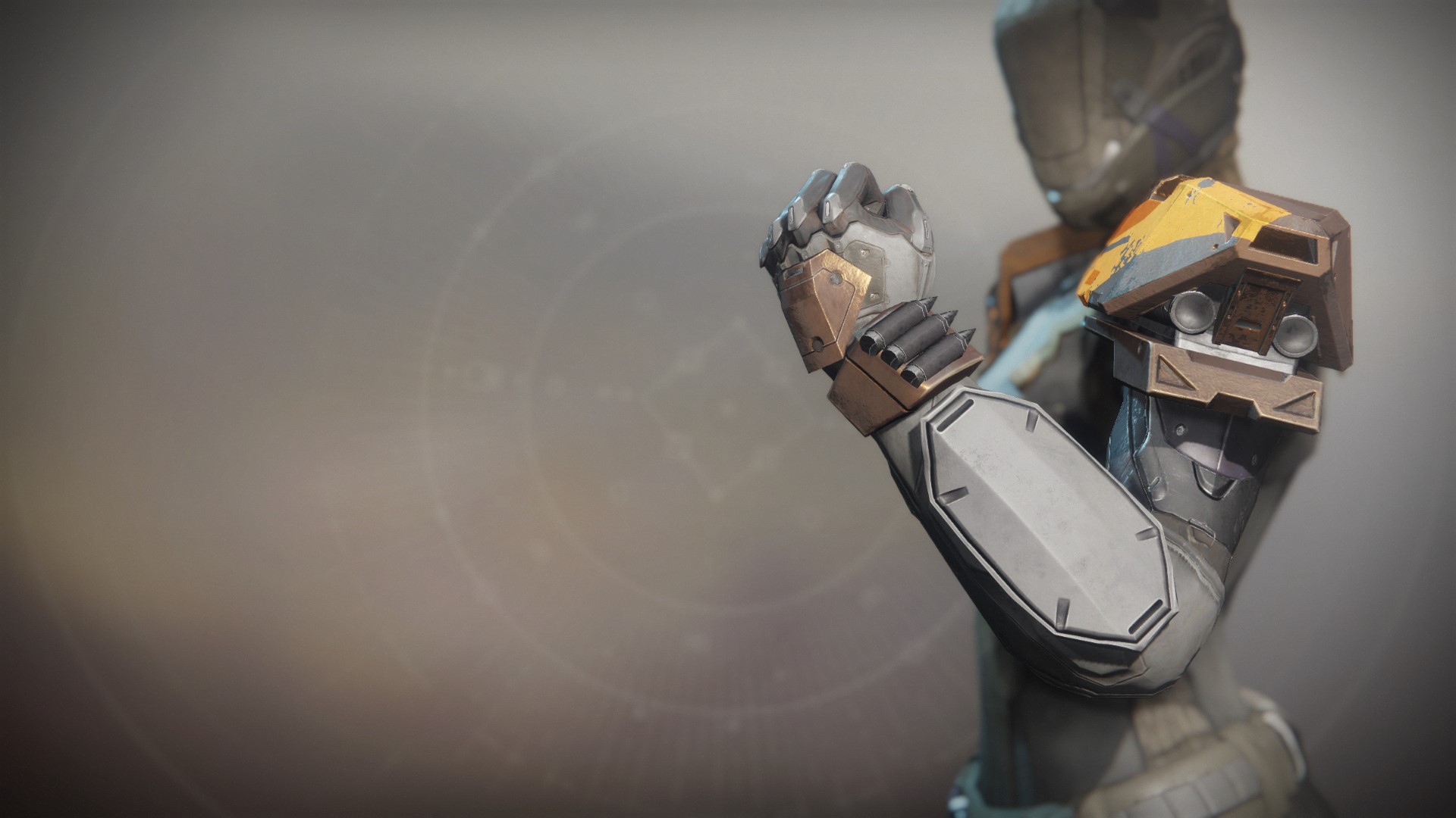 An in-game render of the Sunbreak Gauntlets.