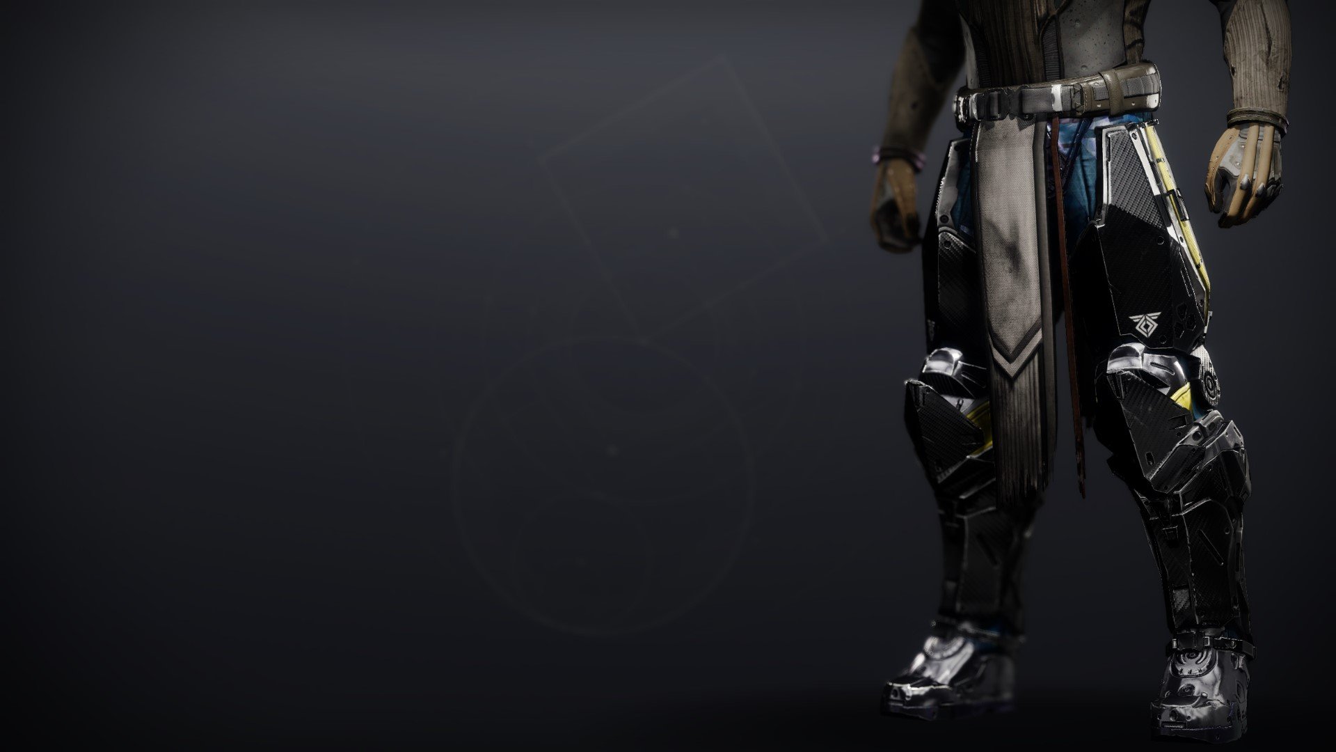 An in-game render of the Warmind's Avatar Legplates.