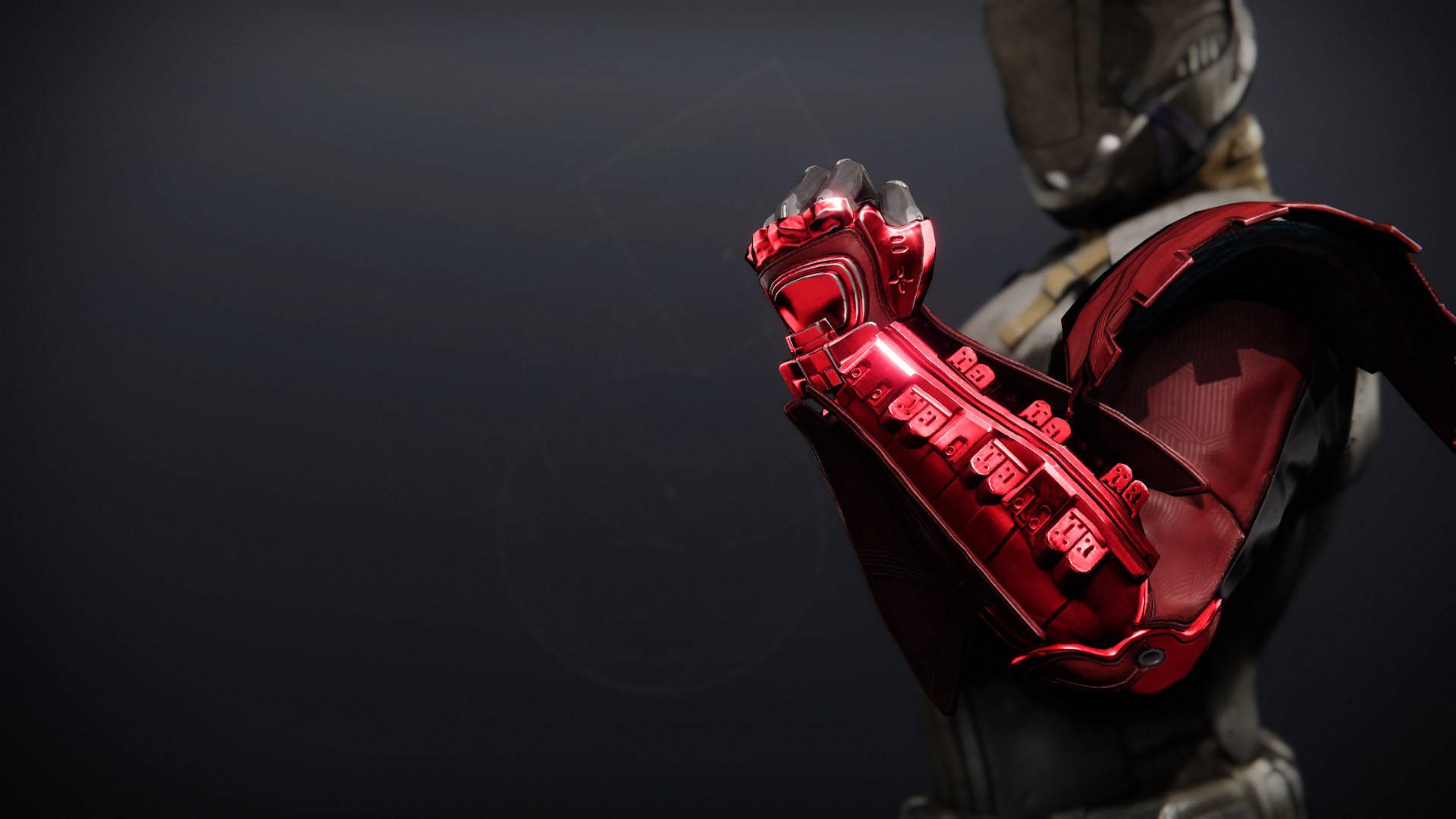 An in-game render of the Techeun's Regalia Gauntlets.