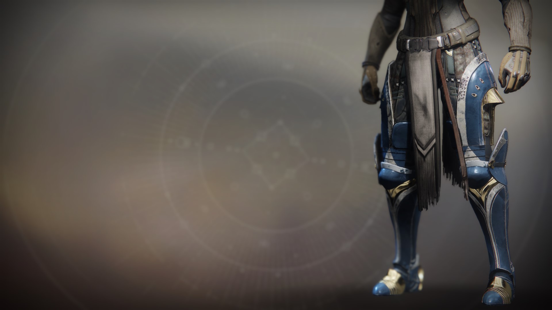 An in-game render of the Greaves of the Great Hunt.
