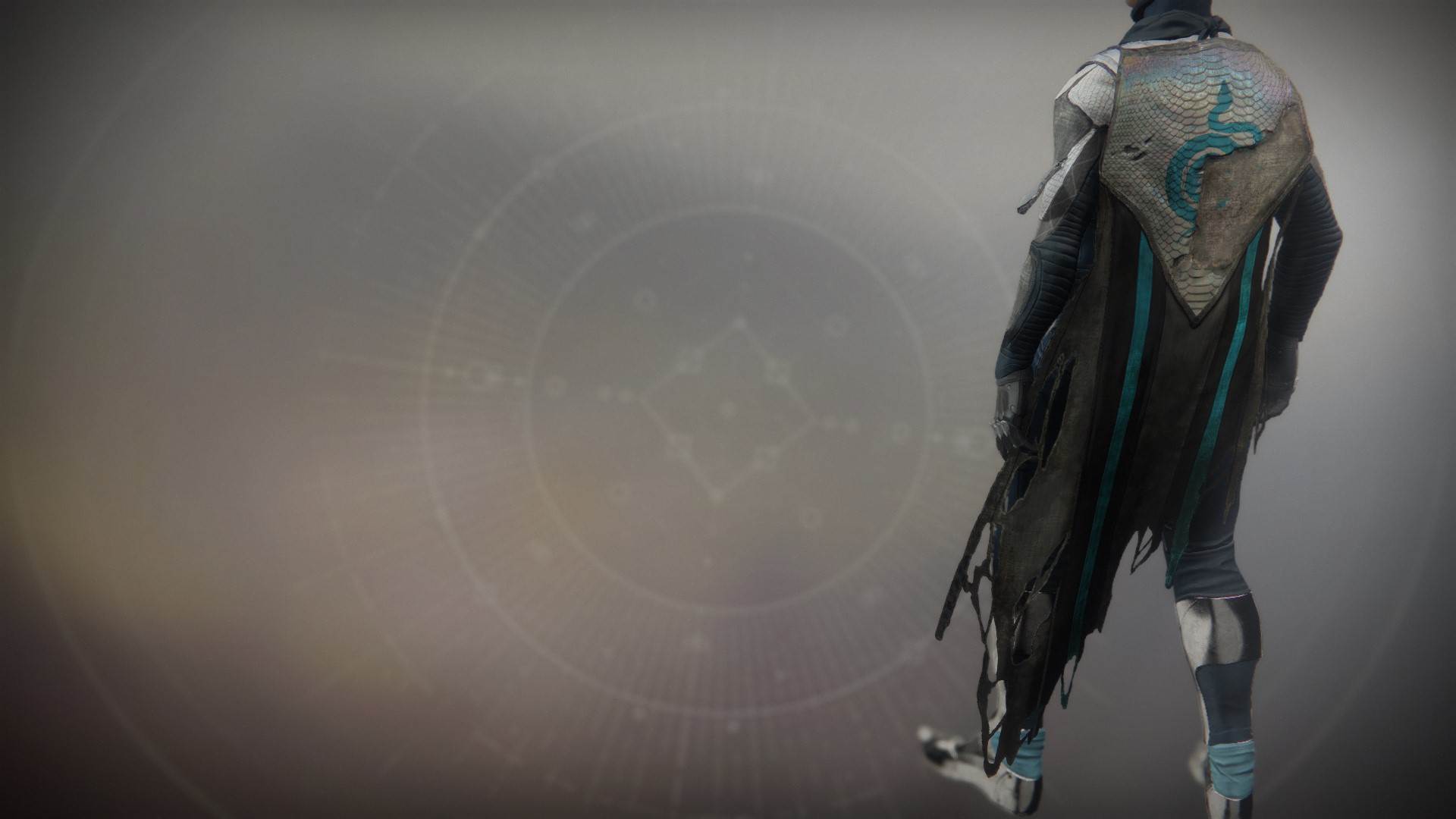 An in-game render of the Scorched Hunter Cloak.
