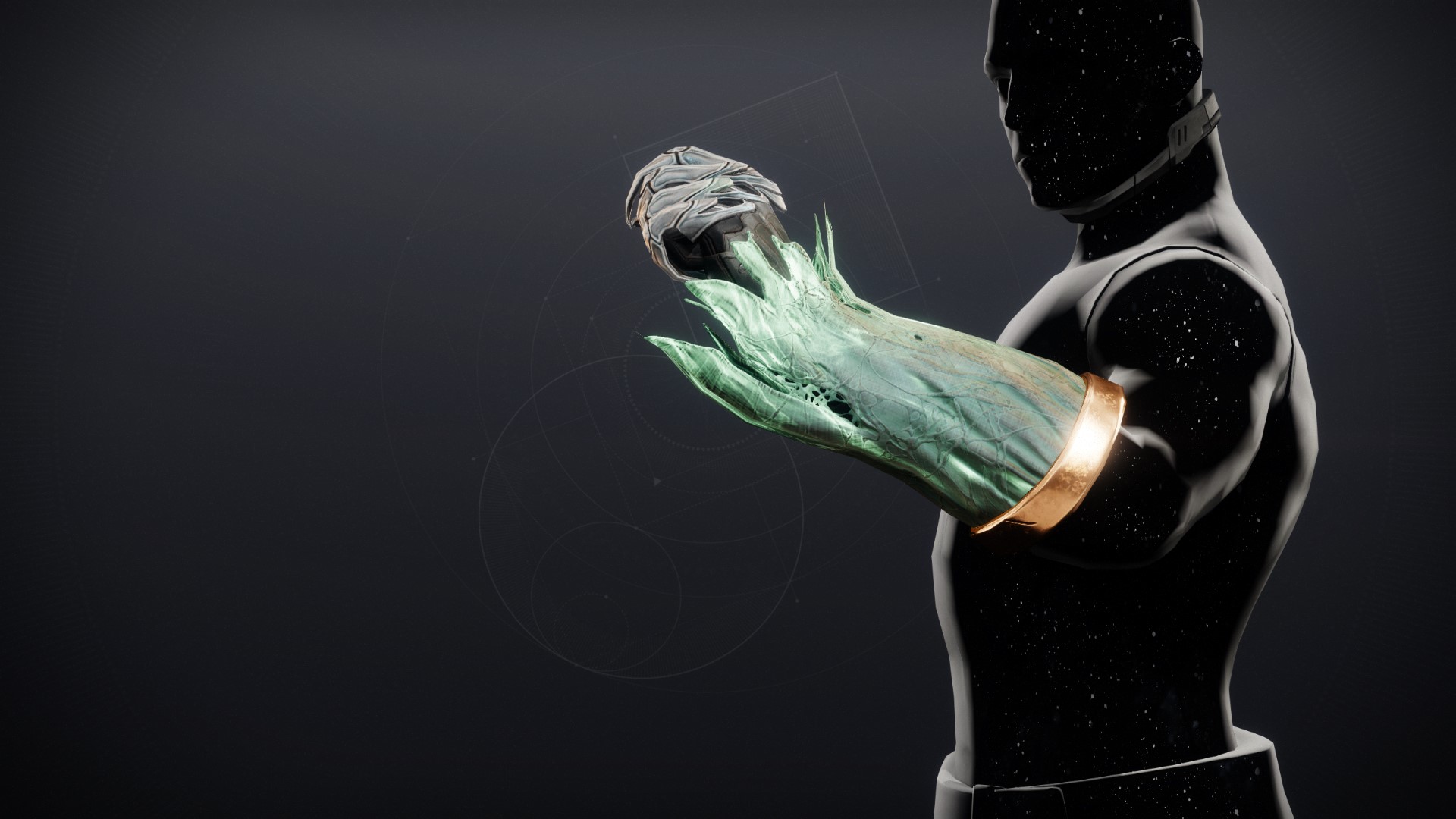 An in-game render of the Gloves of the Taken King.