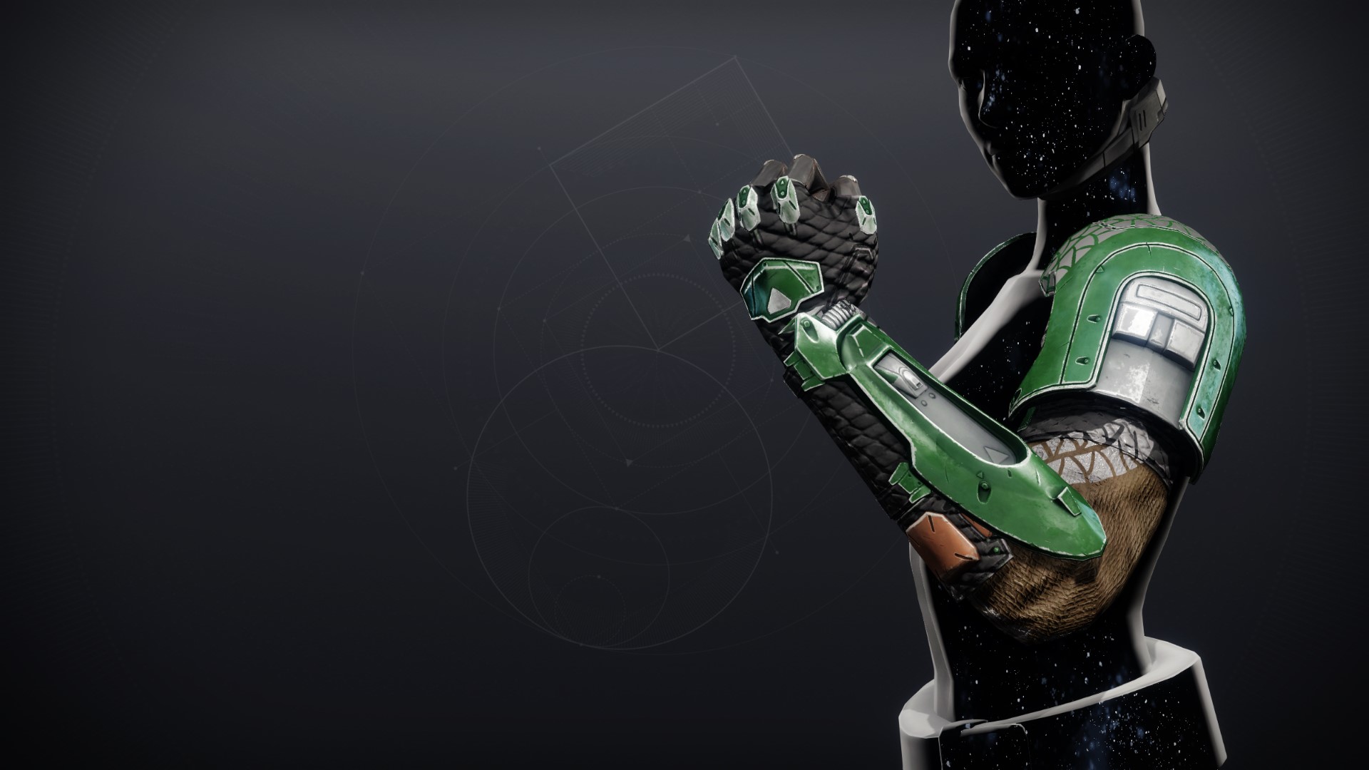 An in-game render of the Poison Promise Gauntlets.