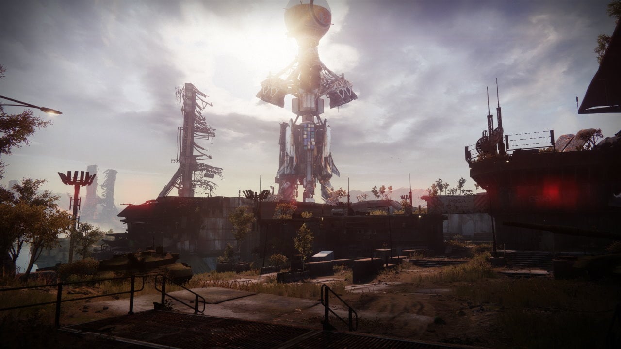 An in-game render of the Cosmodrome.