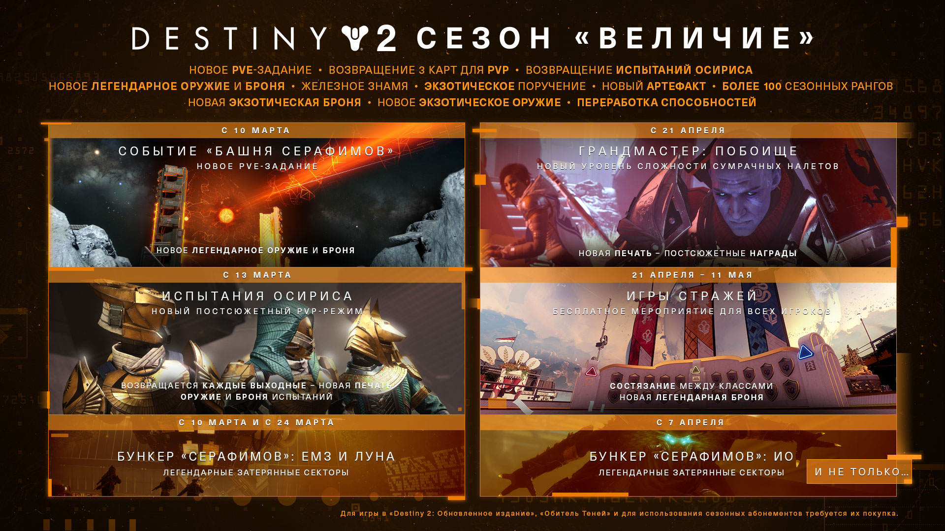 Destiny 2 — Приближается сезон «Величие»